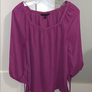 Magenta Work Blouse 3/4 Sleeve